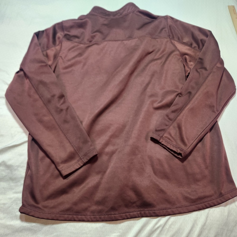 Browning Pullover Mens 2X Fleece 1/4 Zip Brown/Maroon-ish Sweatshirt Long Sleeve - Picture 6 of 7
